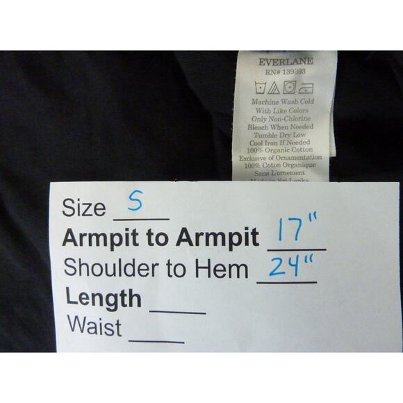 NWT Everlane Black Short Sleeve TShirt Uniform S Tee - Picture 5 of 5